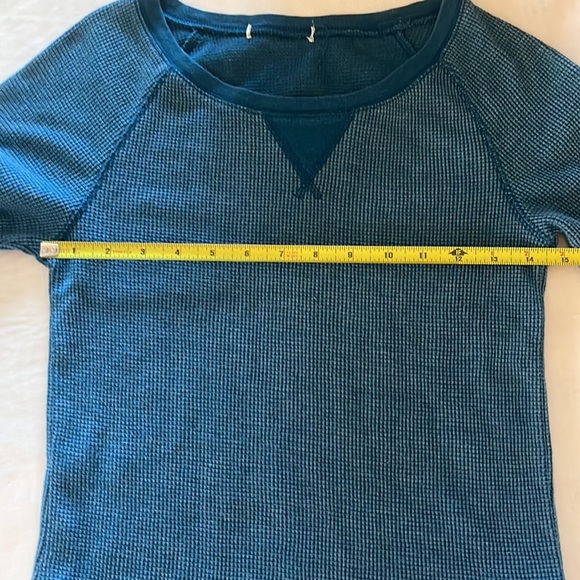 Women’s Blue Thermal Long Sleeve Shirt - Picture 8 of 11